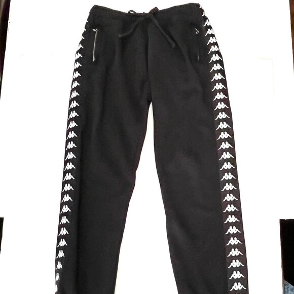FAITH CONNEXION Black Kappa Edition Jogger Pants, Medium, French Terry, $460.00 - Picture 1 of 15